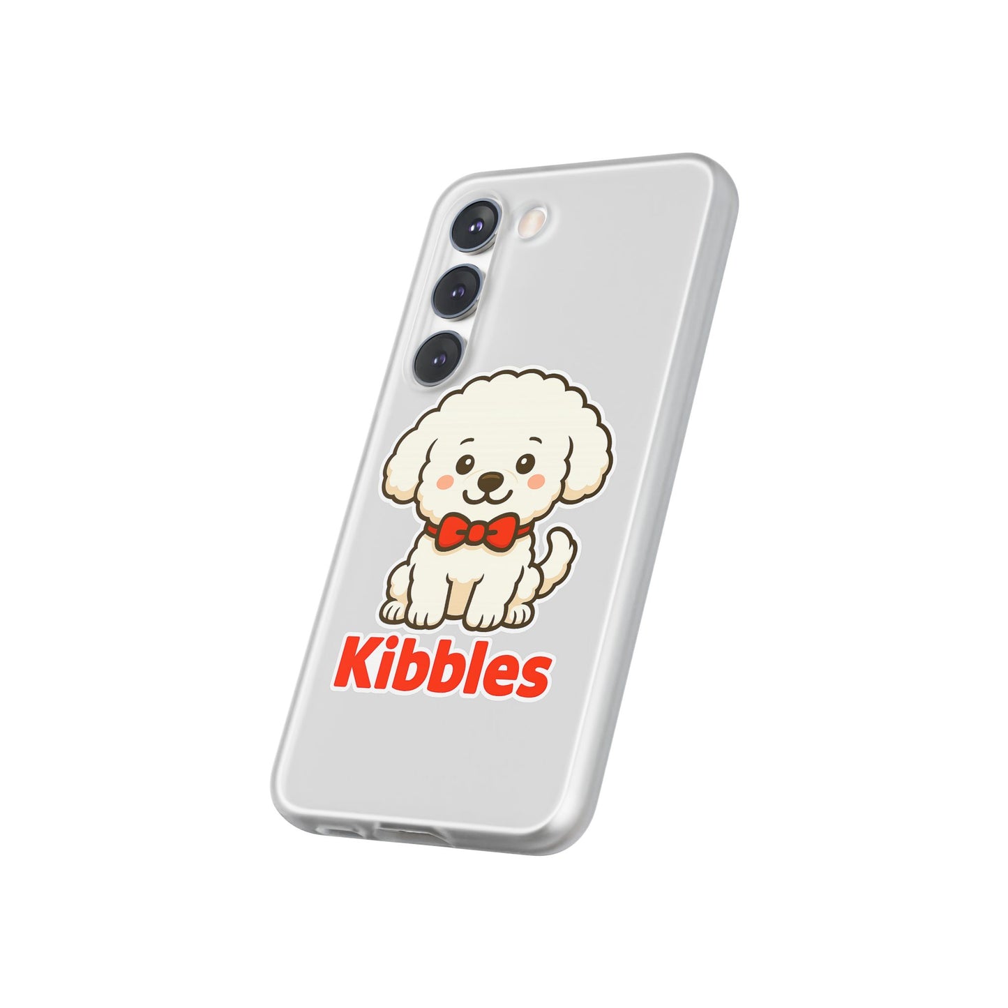Cute Dog Flexi Case - Personalized Pet Phone Cover, Kibble Lover, Gift for Dog Owners, Custom Animal Case, Perfect for Pet Lovers