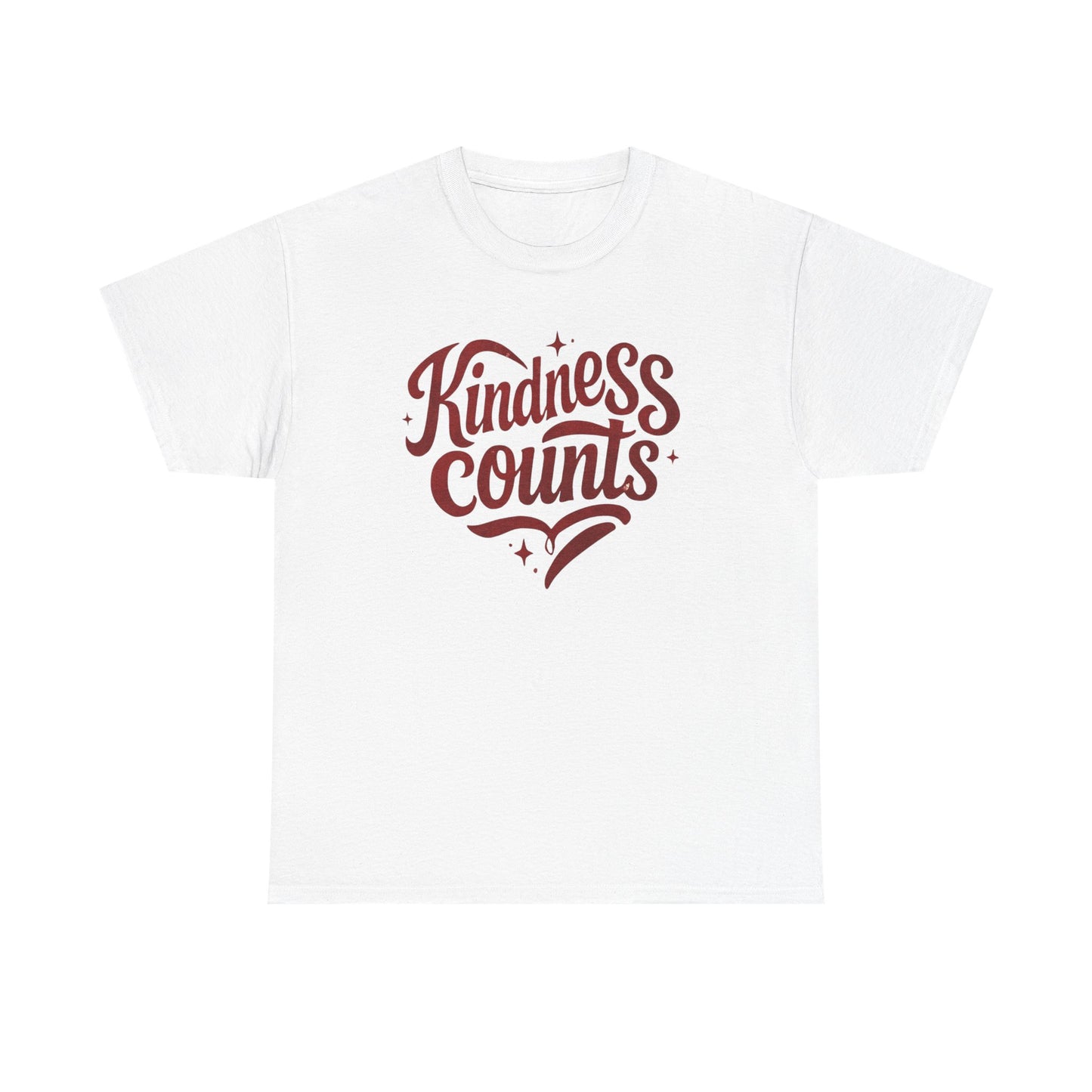 Kindness Counts Unisex Heavy Cotton Tee, Inspirational T-Shirt, Gift for Friends, Casual Wear, Positive Vibes Apparel