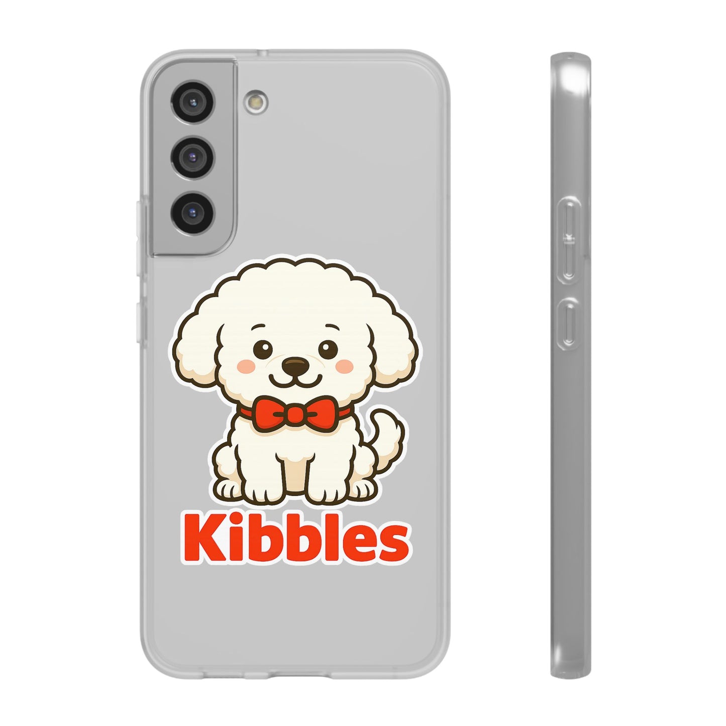 Cute Dog Flexi Case - Personalized Pet Phone Cover, Kibble Lover, Gift for Dog Owners, Custom Animal Case, Perfect for Pet Lovers