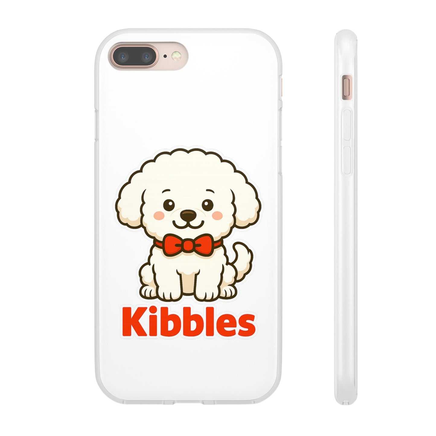 Cute Dog Flexi Case - Personalized Pet Phone Cover, Kibble Lover, Gift for Dog Owners, Custom Animal Case, Perfect for Pet Lovers