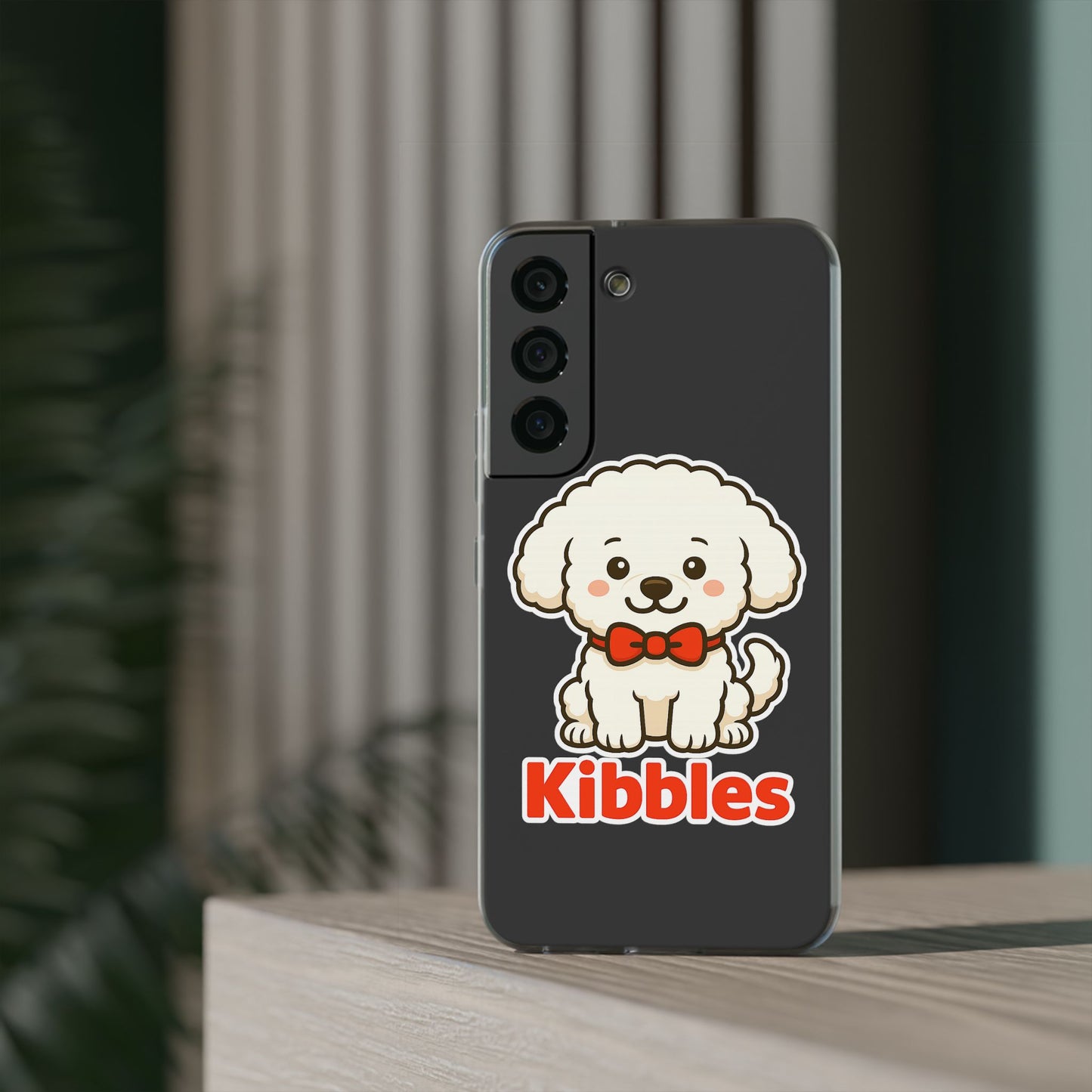 Cute Dog Flexi Case - Personalized Pet Phone Cover, Kibble Lover, Gift for Dog Owners, Custom Animal Case, Perfect for Pet Lovers