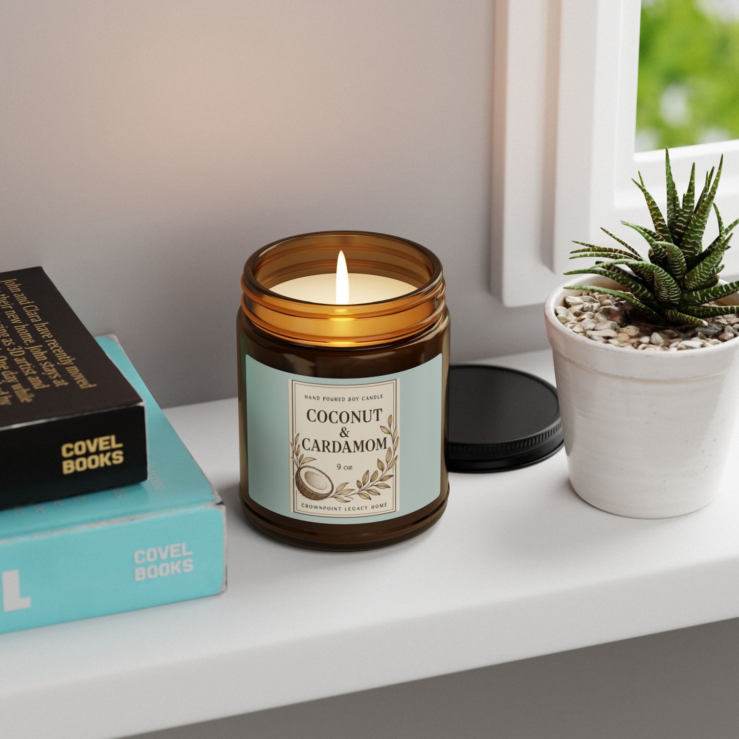 Coconut & Cardamom Scented Soy Candle | Cozy Atmosphere, Home Decor, Gift for Her, Relaxation, Aromatherapy