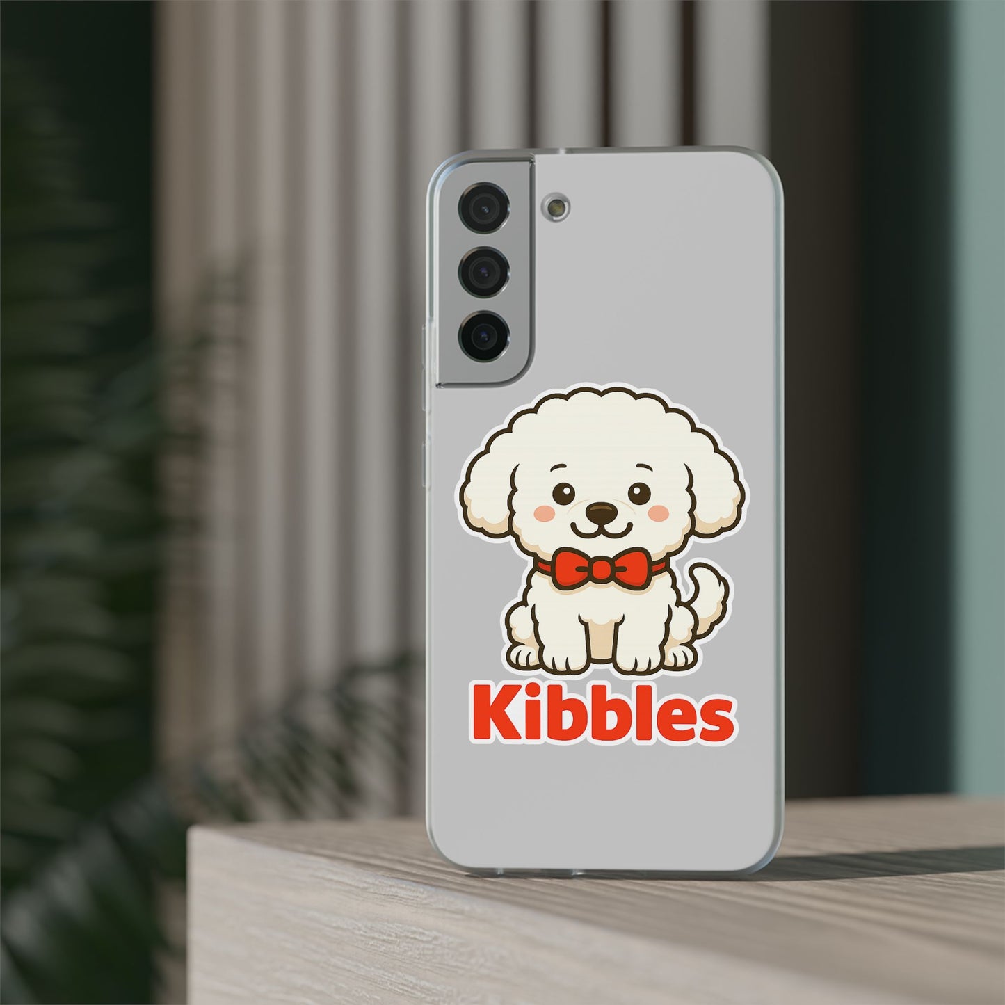 Cute Dog Flexi Case - Personalized Pet Phone Cover, Kibble Lover, Gift for Dog Owners, Custom Animal Case, Perfect for Pet Lovers