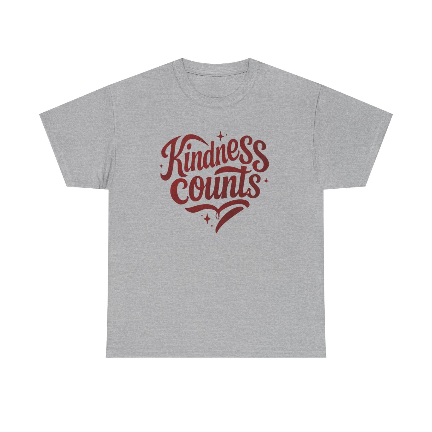 Kindness Counts Unisex Heavy Cotton Tee, Inspirational T-Shirt, Gift for Friends, Casual Wear, Positive Vibes Apparel