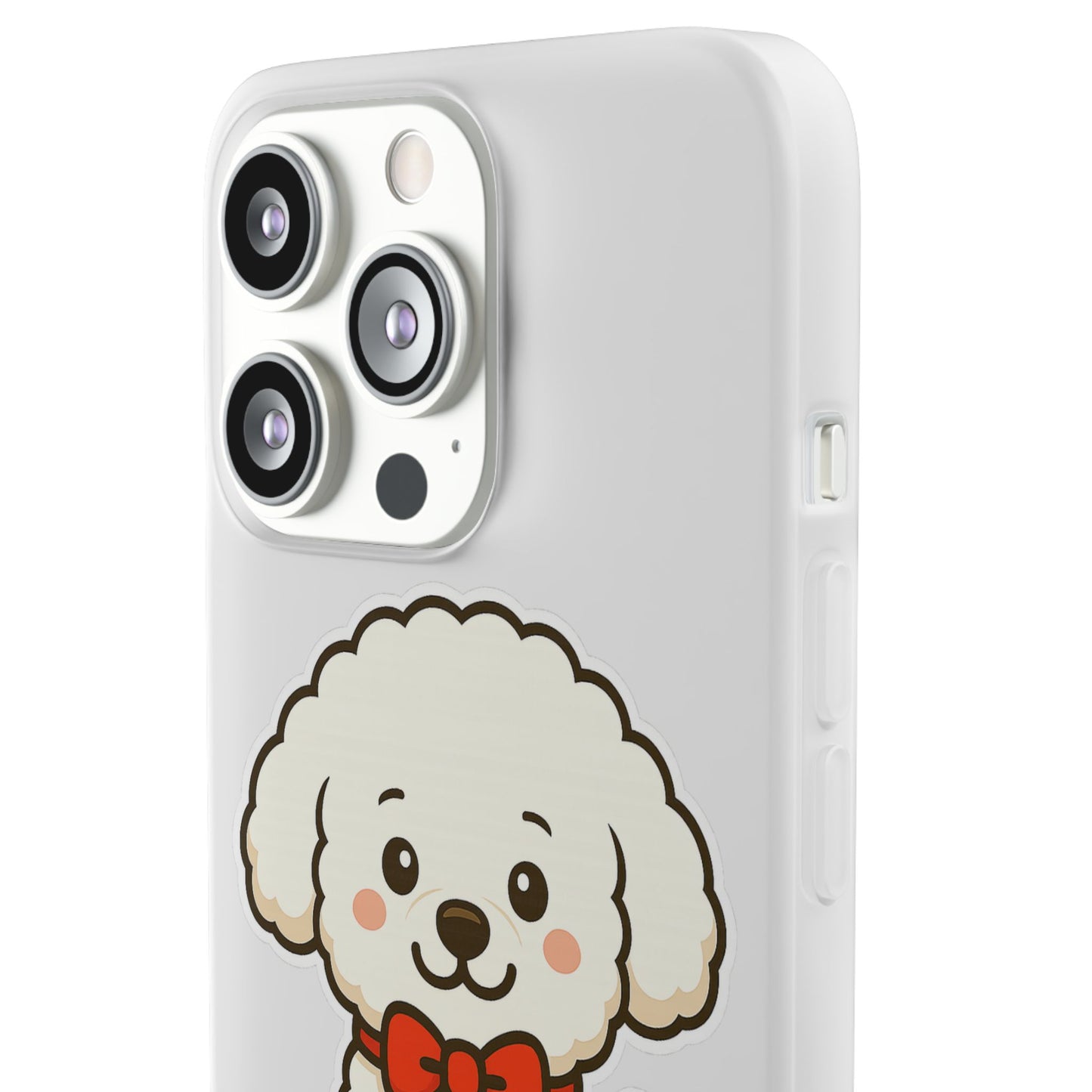 Cute Dog Flexi Case - Personalized Pet Phone Cover, Kibble Lover, Gift for Dog Owners, Custom Animal Case, Perfect for Pet Lovers