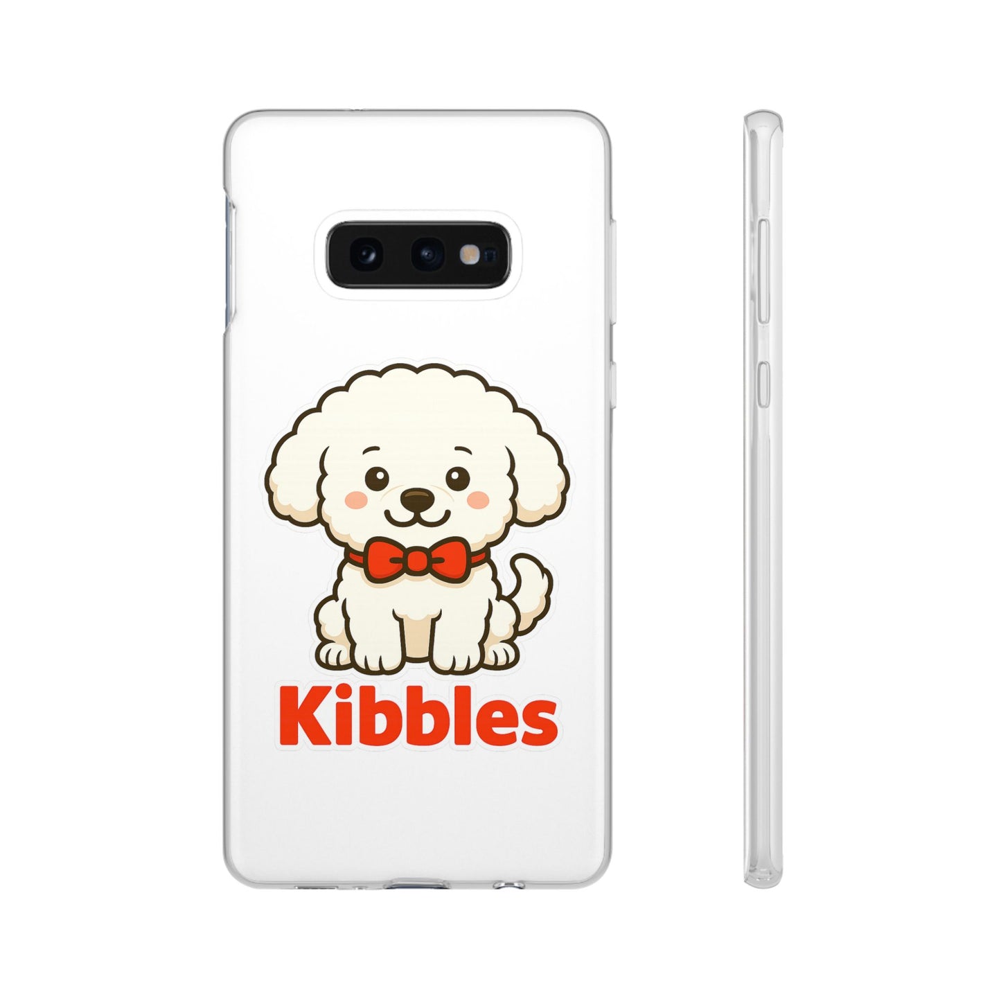 Cute Dog Flexi Case - Personalized Pet Phone Cover, Kibble Lover, Gift for Dog Owners, Custom Animal Case, Perfect for Pet Lovers
