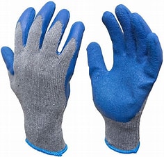 Heavy-Knit Safety Gloves with Blue Palm Coating