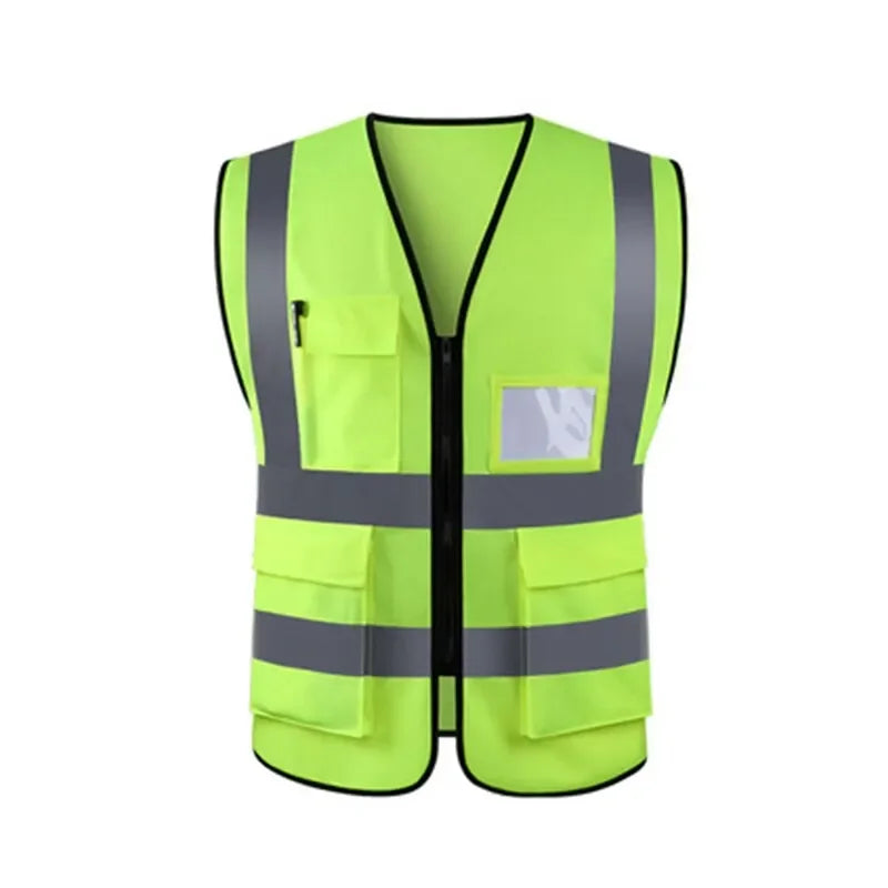 ANSI Class 2 High Visibility Safety Vest – Orange or Yellow with Reflective Stripes