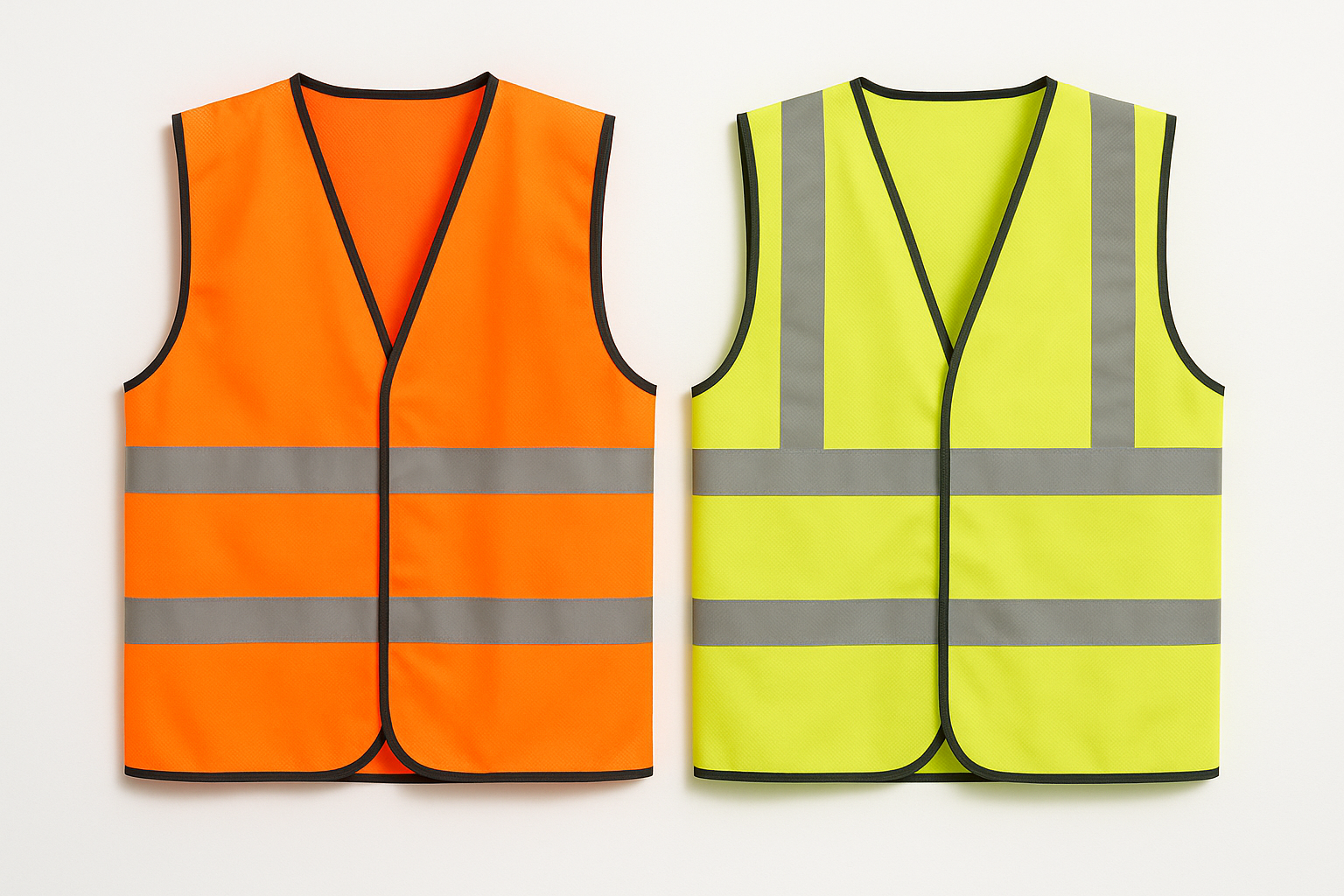 only two images not four of 1 orange safety vest & 1 yellow safety vest