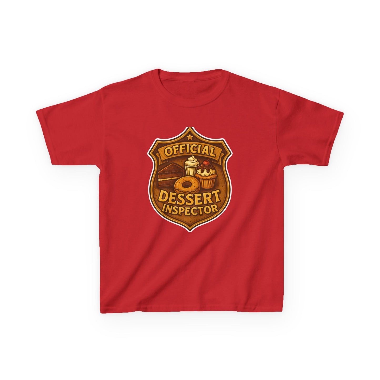 Kids Dessert Inspector Tee, Fun Kids T-Shirt, Playful Gift for Children, Cute Dessert Apparel, Birthday Gift for Kids