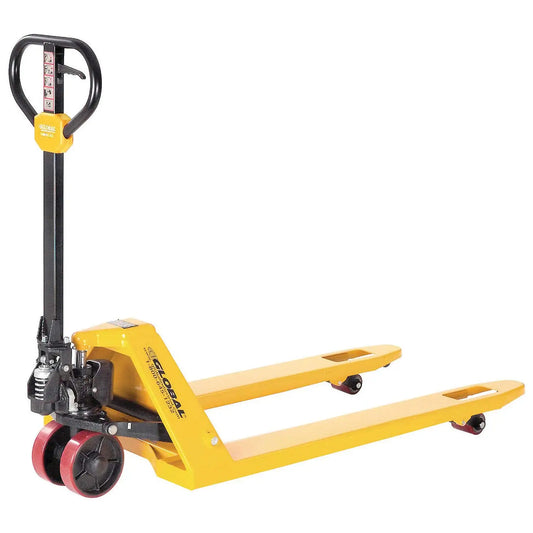 Industrial pallet jack for warehouse and trucking use